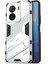 Vivo Iqoo Z7 5g Sert Pc Için Darbeye Dayanıklı Arka Kapak + Ayaklı Esnek Tpu Telefon Kılıfı - Beyaz (Yurt Dışından) 1