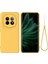 Realme P2 Pro 5g Kılıf Sıvı Silikon Telefon Arka Kapağı El Kayışı Ile-Sarı (Yurt Dışından) 1