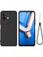 Vivo Iqoo Z10X 5G/Y300T 5g Sıvı Silikon Kılıf Telefon Arka Kapağı El Kayışı Ile-Siyah (Yurt Dışından) 1