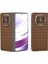 Huawei Mate X5 Kılıf Dokuma Doku Pu Deri Arka Kapak-Kahverengi (Yurt Dışından) 1