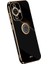 Xınlı Huawei Nova 11 Pro/nova 11 Ultra Halkalı Kickstand Elektrokaplama Telefon Kılıfı Yumuşak Tpu Koruyucu Kapak-Siyah (Yurt Dışından) 1