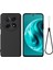 Huawei Nova 13I 4g Sıvı Silikon Kılıf Telefon Arka Kapağı El Kayışı Ile-Siyah (Yurt Dışından) 1