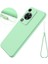 Huawei Nova Y72 4g/enjoy 70 Çizilmez Sıvı Silikon Telefon Kılıfı Askılı-Yeşil (Yurt Dışından) 1