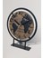 22X27 cm Siyah Ceviz Metal Sarkaçlı Dekoratif Masa Saati 3