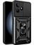 Realme C53 (KÜRESEL)/C53 (HINDISTAN)/C51/NARZO N53 4g Arka Lens Koruma Telefon Kılıfı Pc+Tpu Çizilmez Kılıf Kickstand Ile-Siyah (Yurt Dışından) 1