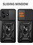 Realme C53 (KÜRESEL)/C53 (HINDISTAN)/C51/NARZO N53 4g Arka Lens Koruma Telefon Kılıfı Pc+Tpu Çizilmez Kılıf Kickstand Ile-Siyah (Yurt Dışından) 2