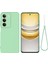Realme V60 Pro 5g/realme 14X(HINDISTAN)5G Sıvı Silikon Kılıf Telefon Arka Kapağı El Kayışı Ile-Yeşil (Yurt Dışından) 1