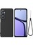 Realme C65 4g Koruyucu Kılıf Sıvı Silikon Telefon Kılıfı Bilek Kayışı Ile-Siyah (Yurt Dışından) 1
