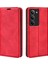 Realme 14X 5g Kılıf Cilt Dokunmatik Deri Cüzdan Telefon Kılıfı-Kırmızı (Yurt Dışından) 5