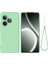 Realme Gt 6t 5g/gt 6 5g Kılıf Bilek Kayışlı Sıvı Silikon Telefon Kılıfı-Yeşil (Yurt Dışından) 1