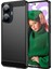 Realme C55 4g Için Karbon Fiber Dokulu Tpu Kılıf, Fırçalanmış Çizilmez Telefon Kılıfı-Siyah (Yurt Dışından) 1