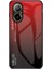 Realme C67 4g Temperli Cam Kılıf Düşmeye Karşı Koruyucu Telefon Kılıfı-Degrade Kırmızı Siyah (Yurt Dışından) 1