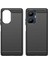 Realme C55 4g Için Karbon Fiber Dokulu Tpu Kılıf, Fırçalanmış Çizilmez Telefon Kılıfı-Siyah (Yurt Dışından) 3