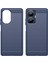 Realme C55 4g Için Karbon Fiber Dokulu Tpu Kılıf, Fırçalanmış Çizilmez Telefon Kılıfı-Mavi (Yurt Dışından) 3