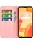 Realme C30 4g Cilt Dokunma Hissi Deri Kılıf Cüzdan Standı Manyetik Otomatik Emici Telefon Kılıfı-Pembe (Yurt Dışından) 2