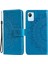 Realme C30 4g Için Mandala Çiçek Desenli Baskılı Telefon Kılıfı, Pu Deri El Kayışı Tasarımı Manyetik Düşmeye Karşı Kapak Standı Cüzdan-Mavi (Yurt Dışından) 1