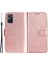 Realme 9i/oppo A36/A76 Baskılı Mandala Çiçek Pu Deri Kılıf Görüntüleme Standı Cüzdan Folio Flip Kılıf Bilek Kayışı Ile-Gül Altın (Yurt Dışından) 1