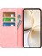 Realme 14 Pro+5g Kılıf Cilt Dokunmatik Deri Cüzdan Telefon Kılıfı-Pembe (Yurt Dışından) 2