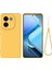 Vivo Iqoo Z9S Pro 5g/t3 Pro 5g Kılıf Sıvı Silikon Çizilmez Telefon Kılıfı El Kayışı Ile-Sarı (Yurt Dışından) 1