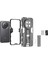 Huawei Mate 70 Kılıf Pc+Tpu Darbeye Dayanıklı Telefon Kılıfı Kickstand Ile-Siyah-Gri (Yurt Dışından) 2