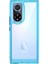 Honor 50/huawei Nova 9 Tpu+Akrilik Hibrit Aşınmaya Dayanıklı Kılıf Bağımsız Düğmeler Kir Önleyici Telefon Kabuğu-Şeffaf Mavi (Yurt Dışından) 1