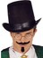 Yetişkinler Için Siyah Renk Ringmaster Sihirbaz Şapkası Silindir Şapka 1