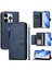 IPhone 15 Için Flip Case Pro Fermuar Pu Deri Manyetik Kart Tutucu (Yurt Dışından) 1