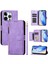 IPhone 14 Için Flip Case Pro Max Pu Deri Manyetik Fermuar Kart Tutucu (Yurt Dışından) 5