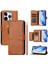 IPhone 14 Için Flip Case Pro Max Pu Deri Manyetik Fermuar Kart Tutucu (Yurt Dışından) 5