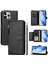 IPhone 12 Için Flip Case Pro Max Pu Deri Manyetik Fermuar Kart Tutucu (Yurt Dışından) 5