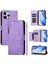 IPhone 12 Için Flip Case Pro Max Pu Deri Manyetik Fermuar Kart Tutucu (Yurt Dışından) 5