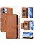 IPhone 12 Için Flip Case Pro Max Pu Deri Manyetik Fermuar Kart Tutucu (Yurt Dışından) 5