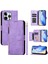 IPhone 13 Için Flip Case Pro Max Kart Tutucu Pu Deri Manyetik Fermuar (Yurt Dışından) 5