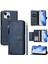 IPhone 14 Için Flip Case Artı Kart Tutucu Pu Deri Manyetik Fermuar (Yurt Dışından) 1