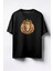 Aslan Kral Baskılı Unisex Oversize T-Shirt Siyah 1