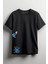 Resim Yapan Stitch Baskılı Unisex T-Shirt Siyah 1