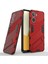 Vivo Y16 4g Kickstand Telefon Kılıfı Çift Katmanlı Tasarım Yumuşak Tpu Sert Pc Darbeye Dayanıklı Koruyucu Kılıf-Kırmızı (Yurt Dışından) 2