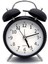 18CM Büyük Boy Metal Alarm Saati, Siyah, Nostaljik ve Yüksek Kalite 2