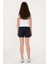 Kadın Lacivert Şort (Örme) 50300858-VR033 4