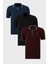 Pamuklu Regular Fit 3'lü Paket Polo Yaka T Shirt Erkek Polo Yaka T Shirt 59029641827S3 1