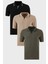 Pamuklu Regular Fit Şerit Detaylı 3'lü Paket Polo Yaka T Shirt Erkek Polo Yaka T Shirt 5902964S3 1