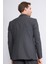 9132 Erkek Kırlangıç Yaka Slim Fit Kruvaze Takım Elbise Antrasit 5