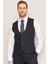Kagi Lacivert Erkek Pamuk Polyester Barı Yelekli Takım 5