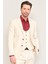 Kagi Bej Erkek Pamuk Polyester Parma Yelekli Takım 1