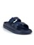Unisex Lacivert Çift Tokalı Kaymaz Taban Ayarlanabilir Hafif Günlük Plaj Terlik 3