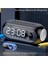 Renkli LED Dijital Saat Alarm Bluetooth Hoparlör Mp3 Radyo Şarjlı Siyah 2