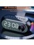 Renkli LED Dijital Saat Alarm Bluetooth Hoparlör Mp3 Radyo Şarjlı Siyah 4