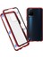 Vivo Y21-RED Için Çift Taraflı Temperli Cam + Metal Çerçeve Hibrit Telefon Kılıfı Manyetik Kapatma ile Tam Koruma Kılıfı (Yurt Dışından) 1