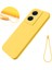 Vivo Y78 5G/V29 Lite 5g Darbeye Dayanıklı Yumuşak Astarlı Telefon Kılıfı Sıvı Silikon Cep Telefonu Kılıfı Kayışlı-Sarı (Yurt Dışından) 1