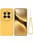 Vivo X200 Pro 5g Kılıf Sıvı Silikon Telefon Arka Kapağı El Kayışı Ile-Sarı (Yurt Dışından) 1